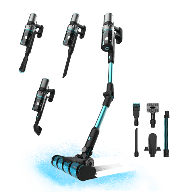 Cecotec Conga Rockstar 2500 Thunder Flex Animal Aspirador escoba sin cables sin bolsa 3 en 1 con ciclón paralelo. Potencia de 400 W 30 kPa y 122 aW. 65 minutos de autonomía. Tubo flexible cepillo Jalisco y accesorio especial p