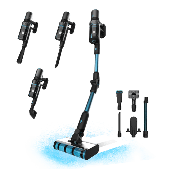 Cecotec Conga Rockstar 5500 Hurricane ErgoTwice Animal Aspirador escoba sin cables sin bolsa 3 en 1 con ciclón paralelo. Potencia de 630 W 30 kPa y 180 aW. 90 minutos de autonomía. Tubo flexible cepillo Dual Brush accesorio es
