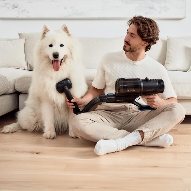 Cecotec Conga Rockstar 6500 Century ErgoWet Animal Aspirador Vertical 4 En 1 Con Potencia 630 W 30 KPa Y 100 Minutos De Autonomía. Cepillo Jalisco. Con 200 AW De Potencial. Water Tank Y Accesorio Especial Para Animales. Aspirad