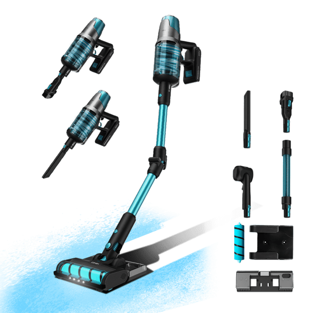 Cecotec Conga Rockstar 7500 Astral ErgoWet Animal Aspirador escoba sin cables sin bolsa 4 en 1 con potencia 680 W 30 kPa y 90 minutos de autonomía. Cepillo Jaliscazo. Con 250 AW de potencial. Water tank y accesorio especial par