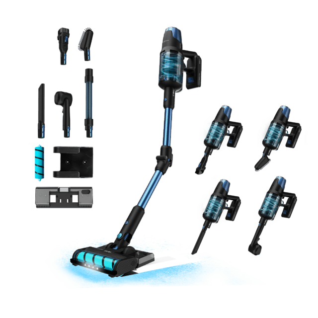 Cecotec Conga Rockstar 8500 Infinity ErgoWet Animal T Aspirador vertical 4 en 1 con potencia 680 W 30 kPa y 100 minutos de autonomía. Cepillo Jalisco. Con 250 AW de potencial. Incluye Water Tank y accesorio para animales. Aspir