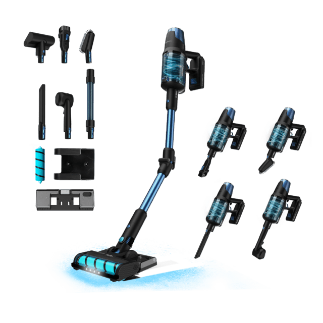 Cecotec Conga Rockstar 8500 Infinity ErgoWet Animal Turbo T Aspirador vertical 4 en 1 con potencia 680 W 30 kPa y 100 minutos de autonomía. Cepillo Jalisco. Con 250 AW de potencial. Incluye Water Tank accesorio para animales y