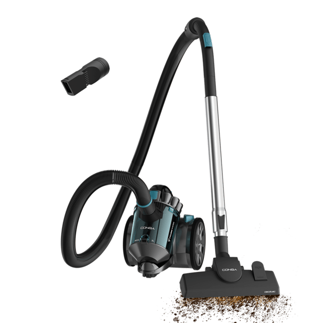 Cecotec Conga Rockstar Cyclonic X-treme Aspirador de trineo sin bolsa de 2L y 800 W de potencia. Aspirador sin bolsa