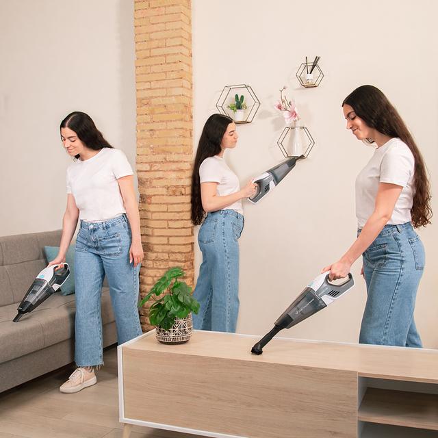 Cecotec Conga Rockstar Hand 8 4 V Aspirador De Mano Con Batería De Ion-Litio 8 4 V*MAX. Tecnología Ciclónica Sin Bolsas. Para Sólidos Y Líquidos. Depósito De 500 Ml. Apto Para Todas Las Superficies. Con Base De Carga. Incl