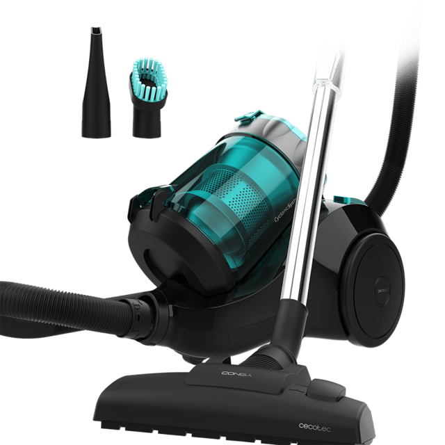 Cecotec Conga Rockstar Multicyclonic Aspirador De Trineo De 800 W De Potencia. Multiciclónico Sin Bolsa. Máxima Capacidad Del Depósito De Hasta 2 5 L Con Filtrado De Alta Eficiencia Y Tubo Telescópico Metálico. Incluye Acce