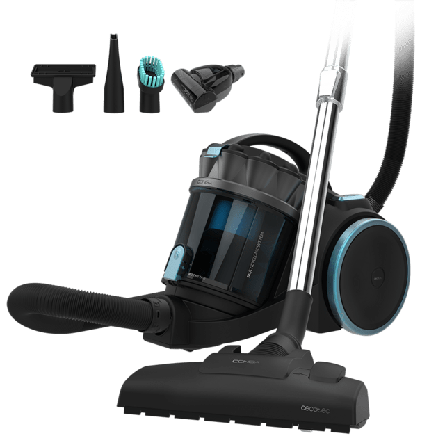 Cecotec Conga Rockstar Multicyclonic XL Pet Aspirador Sin Bolsa De Trineo De 800 W. Multiciclónico Sin Bolsas. Máxima Capacidad Del Depósito De Hasta 4 L Con Filtrado De Alta Eficiencia Y Tubo Telescópico Metálico. Incluye