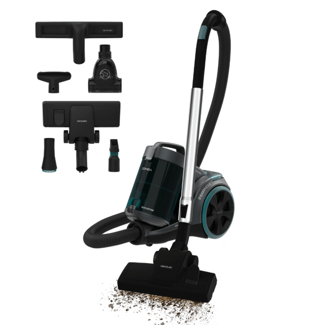 Cecotec Conga Rockstar Multicyclonic XL PowerStyle Aspirador de trineo de 900 W de potencia máxima. Multiciclónico sin bolsas. Regulador de potencia. Máxima capacidad del depósito de hasta 3 3 L con doble filtro HEPA y tubo