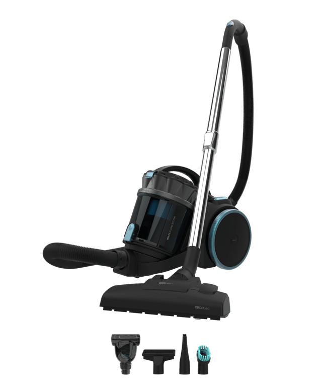 Cecotec Conga Rockstar Multicyclonic XXL Animal Plus Aspirador de trineo de 800 W. Multiciclónico sin bolsas. Máxima capacidad del depósito de hasta 4 L con filtrado de alta eficiencia y tubo telescópico metálico. Incluye 3