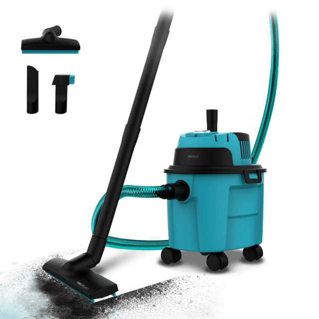 Cecotec Conga Rockstar Wet & Dry Compact Aspirador de sólidos y líquidos de 10 L y 1000 W que permite un fácil transporte gracias a su reducido peso y a su formato compacto doble función de succión y soplado. Aspirador de a