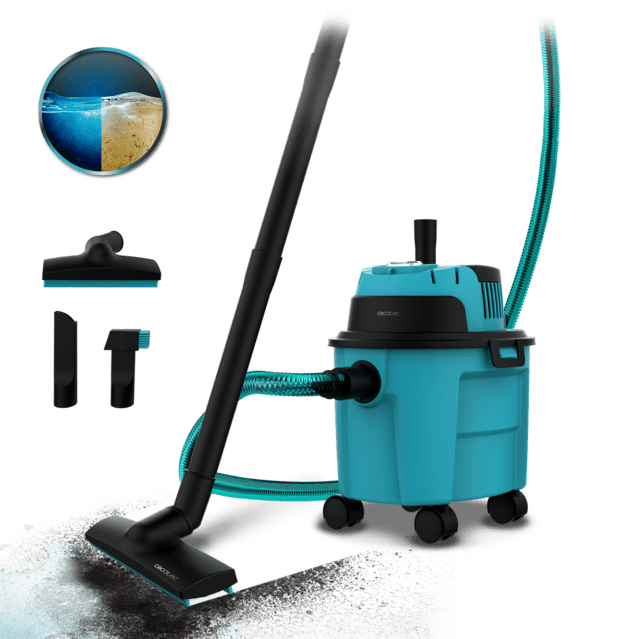 Cecotec Conga Rockstar Wet & Dry Compact Garden Aspirador de sólidos y líquidos de 10 L y 1000 W que permite un fácil transporte gracias a su reducido peso y a su formato compacto doble función de succión y soplado. Aspirad