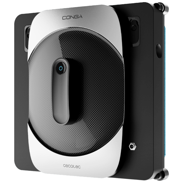 Cecotec Conga Windroid 1290 DoubleSpray Connected T Robot Limpiacristales Inteligente Con Diseño Cuadrado Para Llegar A Todas Las Esquinas Doble Spray De Agua Mando A Distancia Y APP. Robot Limpiacristales