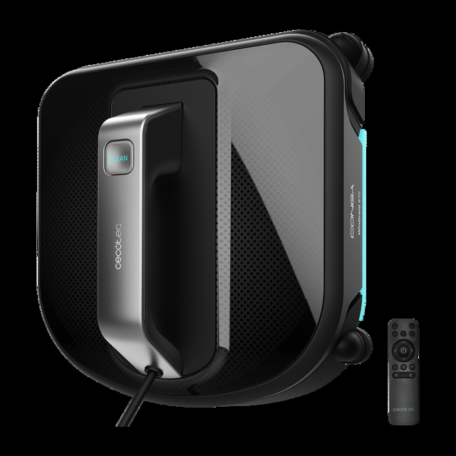 Cecotec Conga WinDroid 970 Robot Limpiacristales. iTech WinSquare Navegación Inteligente Mopa Vibratoria Diseño Cuadrado 5 Modos de Limpieza Sistema Seguridad Robot limpiacristales y azulejos