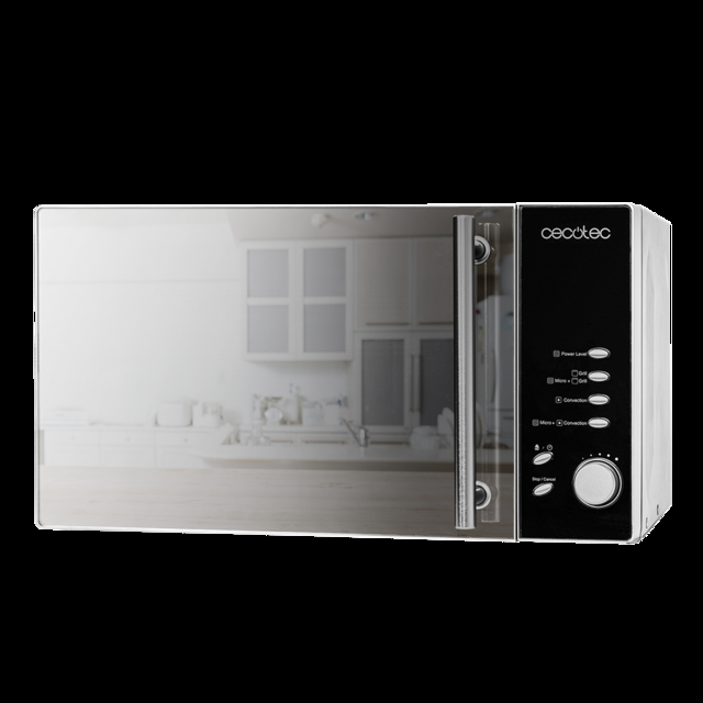 Cecotec Convection 2500. Microondas De Convección De 900 W Grill De 1950 W Capacidad 25 Litros Horno De Calor Por Convección 8 Funciones Preconfiguradas Pantalla LED Microondas De Convección De 25 L