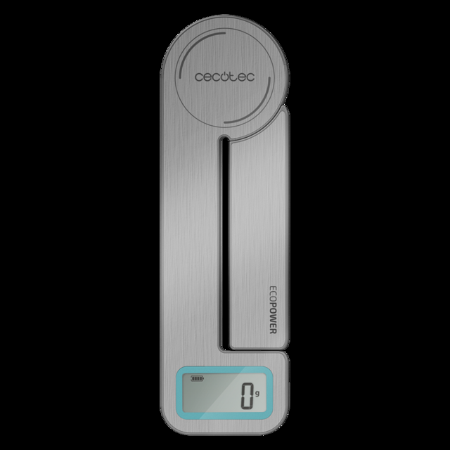 Cecotec Cook Control 10100 EcoPower Compact. Báscula De Cocina Plegable Sin Pilas Precisión Desde 1 Gr Pantalla LCD Función Tara Función Sólidos Y Líquidos Báscula De Cocina