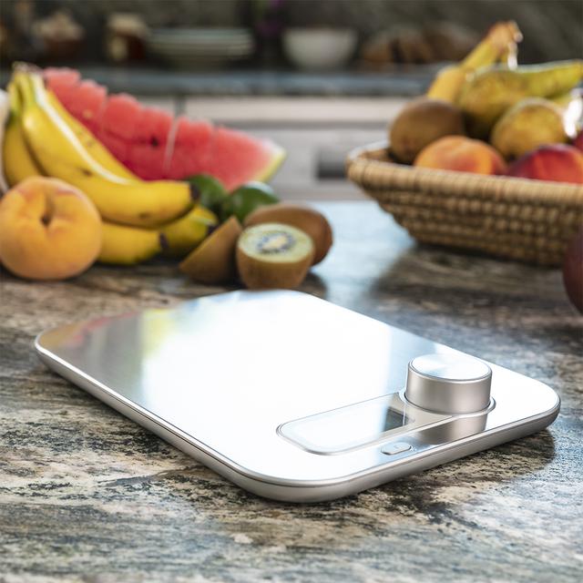 Cecotec Cook Control 10200 EcoPower INOX. Báscula De Cocina Sin Pilas Precisión De 1 Gr Pantalla LCD Función Tara Función Sólidos Y Líquidos Báscula De Cocina