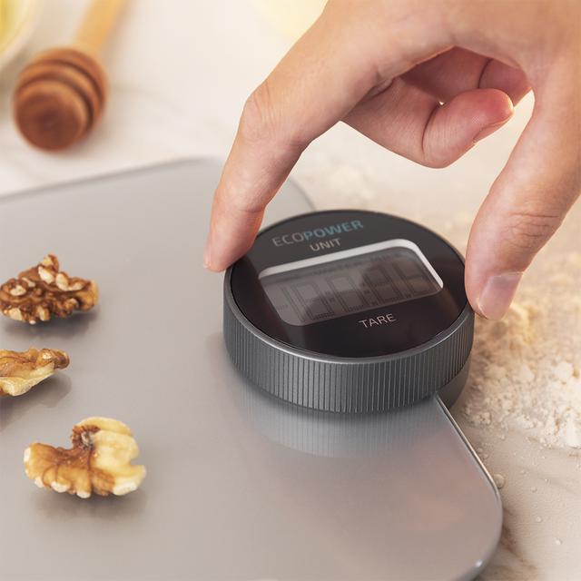 Cecotec Cook Control 10300 EcoPower Nutrition. Báscula De Cocina Sin Pilas Precisión Desde 1 Gr Pantalla LCD Función Tara Función Sólidos Y Líquidos Báscula De Baño