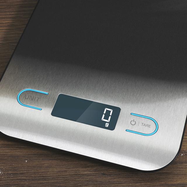 Cecotec CookControl. Báscula De Cocina De Alta Precisión Digital Con Acero Inoxidable Diseño Extraplano Pantalla LCD Extragrande Capacidad Máxima 5 Kg Con Precisión De 1g 203 X 155 Mm Báscula De Cocina Digital