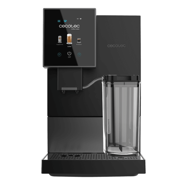 Cecotec Cremmaet Compactccino Connected Black Silver Cafetera Superautomática Compacta Con 19 Bares Pantalla TFT Y Wifi Tanque De Leche Y Sistema Thermoblock. Cafetera Superautomática