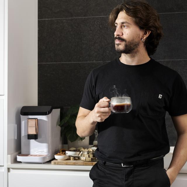 Cecotec Cremmaet Macchia White Rose Cafetera Superautomática Compacta Con 19 Bares Y Sistema Thermoblock. Cafetera Superautomática 