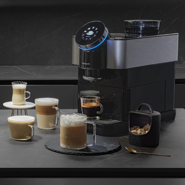 Cecotec Cremmaet Spin Cafetera Superautomática Táctil Con 19 Bares Y Sistema Thermoblock. Cafetera Superautomática 