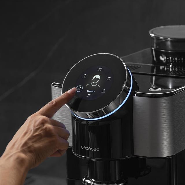 Cecotec Cremmaet Spin Cafetera Superautomática Táctil Con 19 Bares Y Sistema Thermoblock. Cafetera Superautomática 