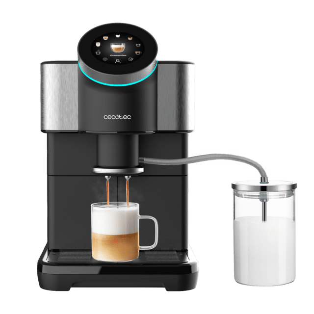 Cecotec Cremmaet Spin Cafetera superautomática táctil con 19 bares y sistema Thermoblock. Cafetera superautomática 