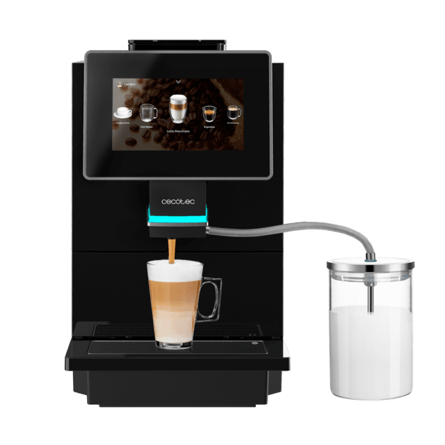 Cecotec Cremmaet Touch OCS Cafetera superautomática táctil con 19 bares y sistema Thermoblock. Cafetera superautomática que muele café en grano