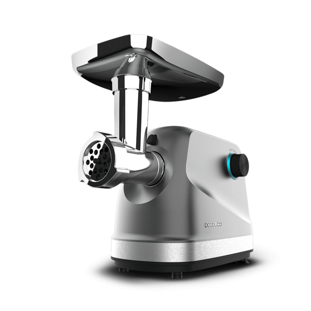 Cecotec Crusher 1400 Steel Picadora De Carne Eléctrica De 1360 W Con 1 Cuchilla Y 3 Placas De Corte. Picadora