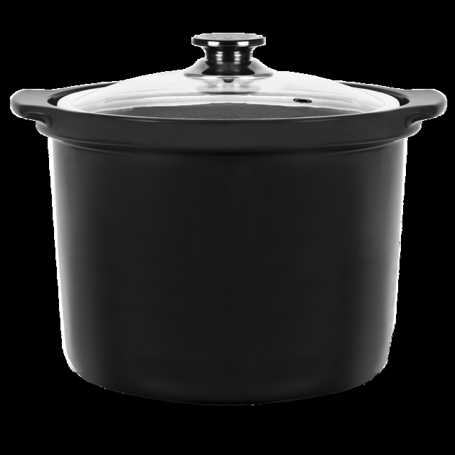 Cecotec Cubeta de cerámica Slowpot. Cocciones lentas y a baja temperatura con tu Olla GM programable Tapa de Vidrio Apta para todas las Ollas programables de 6 litros