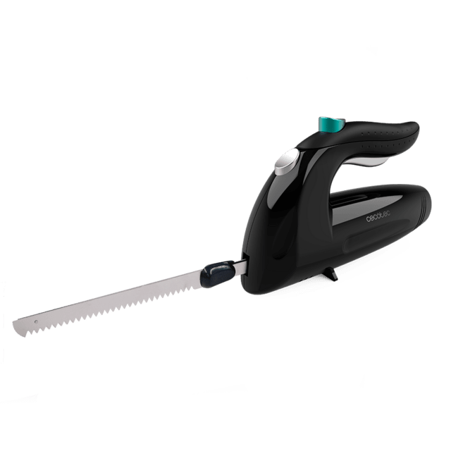 Cecotec Cut-Eat 1800 Black. Cuchillo Eléctrico de 150 W 3 Cuchillas de Acero Inoxidable aptas para Lavavajillas Silencioso Bajo Nivel de Vibración Incluye Estuche Cuchillo eléctrico
