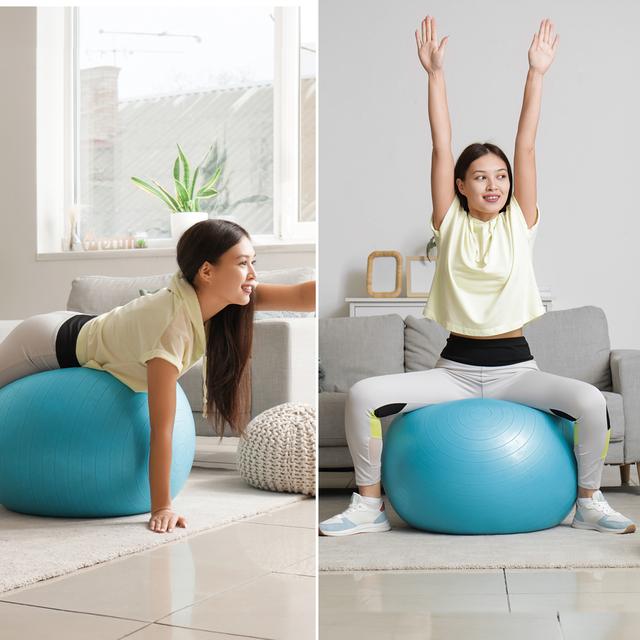 Cecotec DrumFit 65 Fitball Pelota De Fitness De 65 Cm De Diámetro Para Realizar Ejercicios De Tonificación Y Fortalecimiento Además De Estiramientos. Ideal Para Ejercitar Piernas Brazos Abdomen Glúteo Y Espalda. Inflador Inc