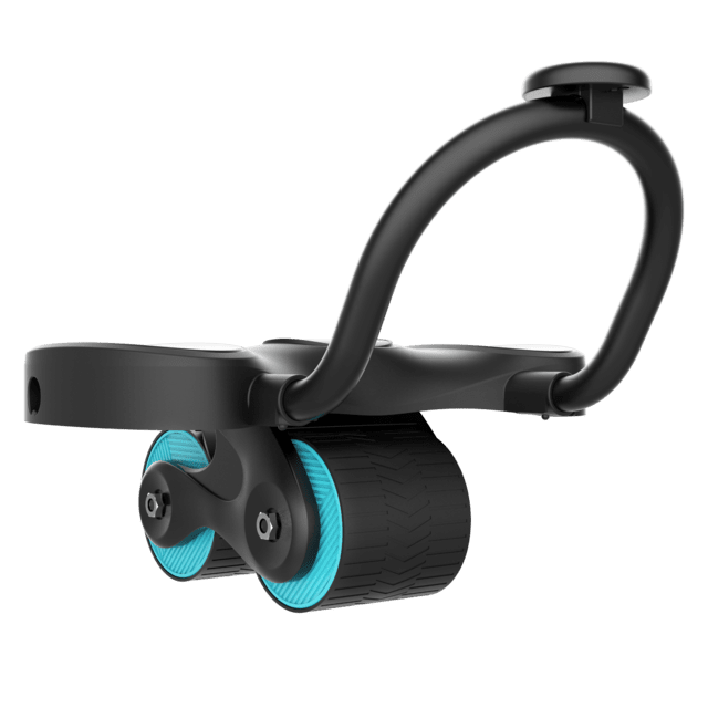 Cecotec Drumfit AB Fit Pro Rueda Abdominal Con Rebote Automático Y Soporte De Codos. Diseño Compacto. 10 Cm De Ancho De Rueda. Ligero. Soporte Para Dispositivos. Esterilla Antideslizante Y Acolchada. Máximo Peso De Usuario 10