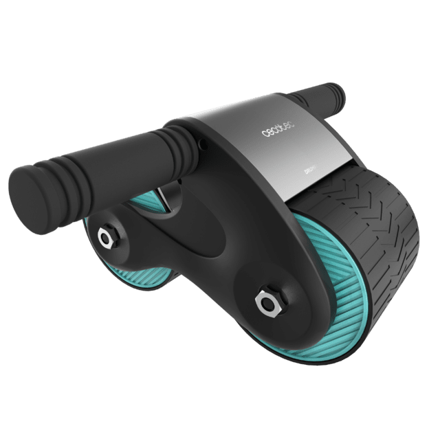 Cecotec Drumfit AB Fit Rueda abdominal con rebote automático. Diseño compacto. 10 cm de ancho. Ligero. Esterilla antideslizante y acolchada. Máximo peso de usuario 100 kg. Rueda para hacer abdominales