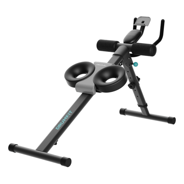 Cecotec Drumfit AB Trainer Máquina de abdominales plegable con soporte para dispositivos. Pantalla LCD. 2 posiciones. Almohadillas acolchadas. Peso máximo del usuario 130 kg. Altura máxima 185 cm. Máquina de abdominales pleg