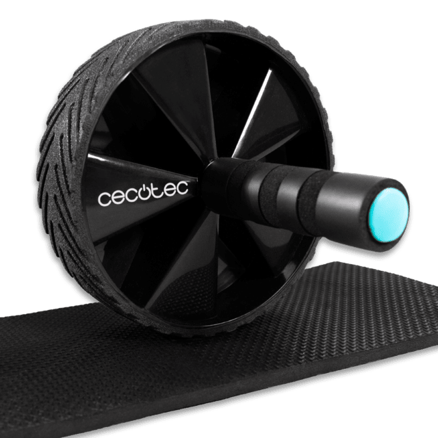 Cecotec DrumFit AB Wheel Rueda Abdominal Para Ejercitar El Core Y Los Músculos Abdominales. Diseñada Con Recubrimiento Exterior De Goma Para Una Mayor Adherencia Y Estabilidad. Con Agarres Acolchados Y Antideslizantes. Incluye