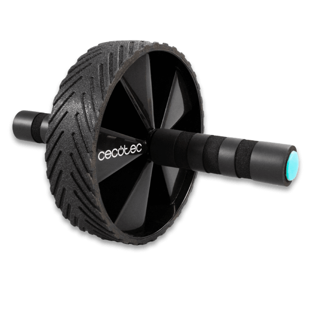Cecotec DrumFit AB Wheel Rueda abdominal para ejercitar el core y los músculos abdominales. Diseñada con recubrimiento exterior de goma para una mayor adherencia y estabilidad. Con agarres acolchados y antideslizantes. Incluye
