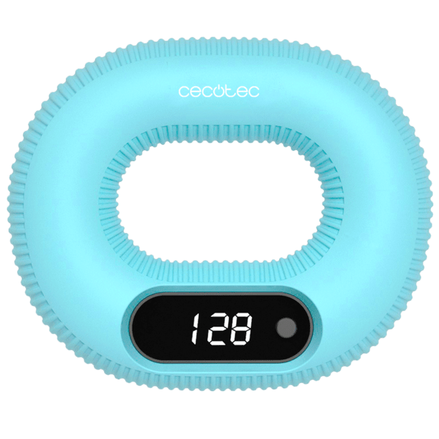 Cecotec Drumfit HandFit Smart Fortalecedor de antebrazo con contador. Pantalla LED. Carga USB tipo C. Diseño antideslizante y compacto. 14 kg de resistencia. Fortalecedor de antebrazo 