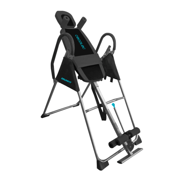 Cecotec Drumfit Inversion 1800 Tabla De Inversión Plegable Con Inversión Total. Cinturón Y Almohadillas De Seguridad. 26 Niveles Ajustables. Altura Ajustable Entre 147 Y 198 Cm. Tabla De Inversión
