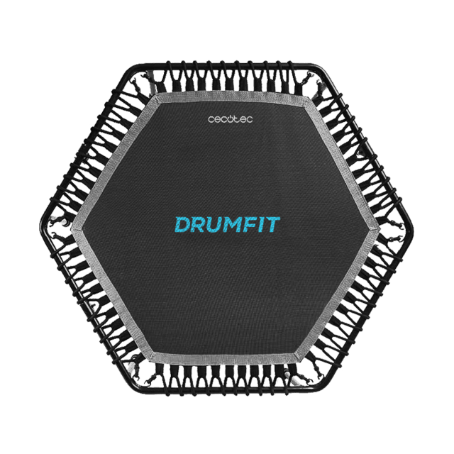 Cecotec Drumfit Jump 1270 Trampolín De Fitness Cama Elástica. 127 Cm De Diámetro. Altura Ajustable En 6 Niveles. Base De 7 Patas. Máximo Peso Del Usuario 100 Kg. Plegable. Trampolín De Fitness Cama Elástica