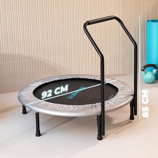 Cecotec Drumfit Jump 920 Trampolín De Fitness Cama Elástica. 92 Cm De Diámetro. Base De 6 Patas. Máximo Peso Del Usuario 100 Kg. Trampolín De Fitness Cama Elástica
