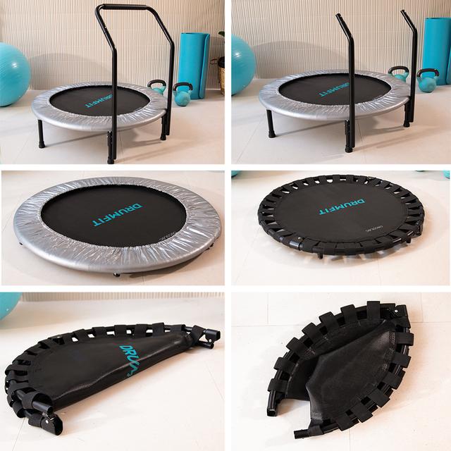 Cecotec Drumfit Jump 920 Trampolín De Fitness Cama Elástica. 92 Cm De Diámetro. Base De 6 Patas. Máximo Peso Del Usuario 100 Kg. Trampolín De Fitness Cama Elástica