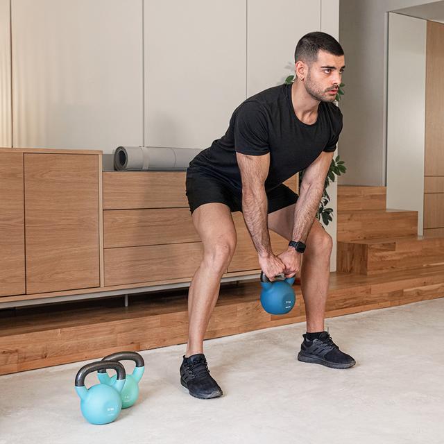 Cecotec Drumfit KettleBell 12000 Neo Pesa Rusa Con Revestimiento De Neopreno. 12 Kg. Hierro Fundido. Agarre Ergonómico. Diseño Estético Y Fácil De Limpiar. Pesa Rusa De 12kg