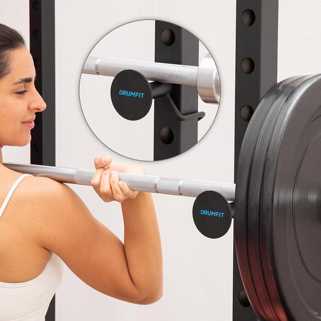 Cecotec Drumfit PowerRack 1000 Power Rack. Jaula De Musculación Para Realizar Entrenamientos Con Cargas Altas De Forma Segura Y Ejercicios De Dominadas. Rack De Musculación Sentadillas Dominadas
