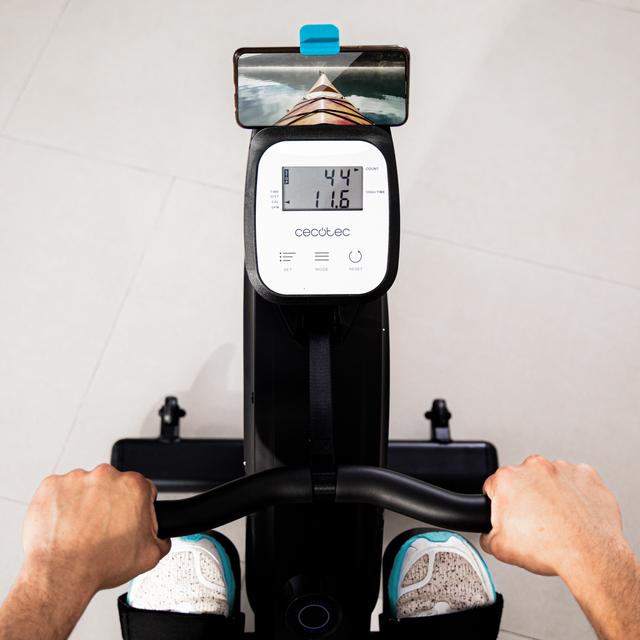 Cecotec Drumfit Rower 9000 Regatta Máquina De Remo Con Sistema De Resistencia Magnética Y 8 Niveles De Intensidad. Volante De Inercia 9 Kg. Pantalla LCD. Estructura Plegable De Forma Vertical. Reposapiés Con Correas Ajustable