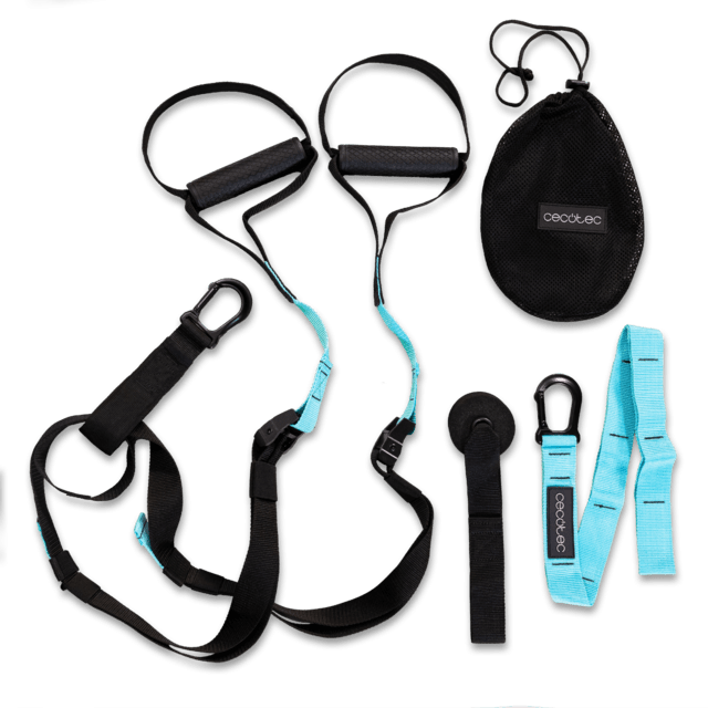 Cecotec DrumFit TST Total Suspension Trainer Correas de suspensión para un entrenamiento funcional mediante el propio peso corporal. Diseño compacto y bolsa de transporte incluida