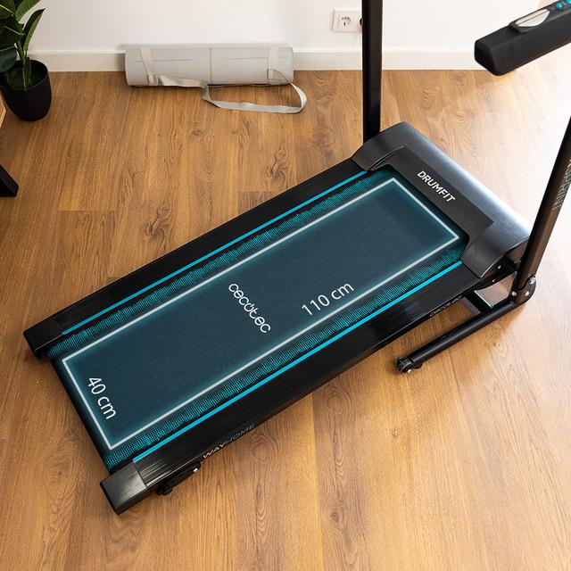 Cecotec DrumFit WayHome 1200 Runner Sprint Cinta De Correr Plegable Con Potencia De 1100 W. De 1 A 12 Km/h. 12 Programas Predefinidos. Panel De Control LED. Superficie De Carrera De 110x40 Cm. Plegable Con Ruedas De Transporte S