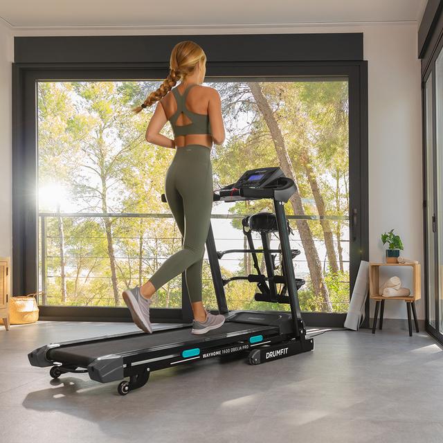 Cecotec DrumFit WayHome 1600 Obelia Ultraflex Pro. Cinta De Correr Plegable De 1500 W Velocidad Ajustable Inclinación Motorizada Superficie De 130x42 Cm Sistema Amortiguación Pantalla Cinturón De Masaje Cinta De Correr