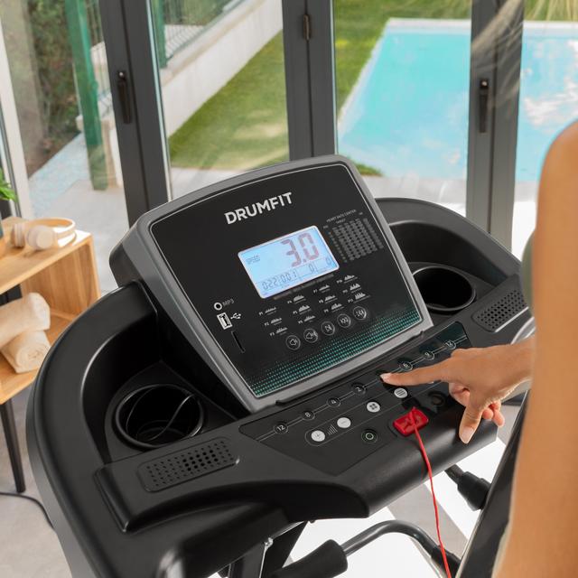 Cecotec DrumFit WayHome 1600 Obelia Ultraflex Pro. Cinta De Correr Plegable De 1500 W Velocidad Ajustable Inclinación Motorizada Superficie De 130x42 Cm Sistema Amortiguación Pantalla Cinturón De Masaje Cinta De Correr