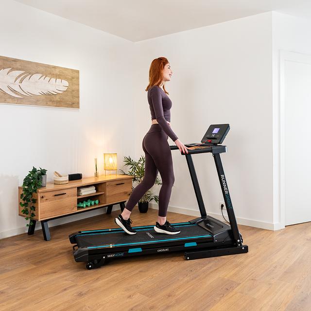 Cecotec DrumFit WayHome 1600 Runner Sprint Cinta De Correr Plegable Con Potencia De 1900 W. De 1 A 16 Km/h. 12 Programas Predefinidos. Sistema De Amortiguación. Panel De Control LCD. Superficie De Carrera De 130x40 Cm. Inclinac
