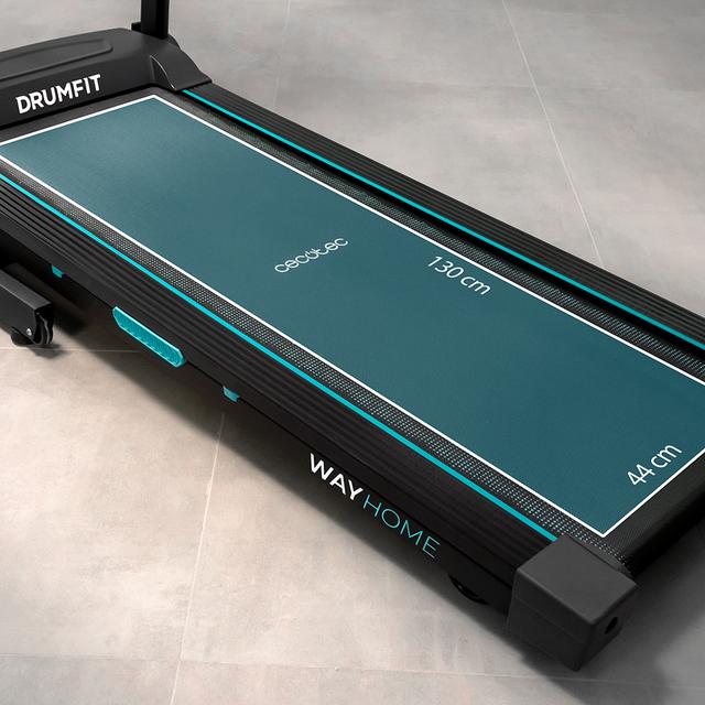 Cecotec DrumFit WayHome 1700 Sprint Cinta De Correr Plegable Con Potencia De 1100 W. De 1 A 17 Km/h. 12 Programas Predefinidos. Panel De Control LCD. Superficie De Carrera De 130x44 Cm Con Amortiguación. Conexión Mini Jack Con